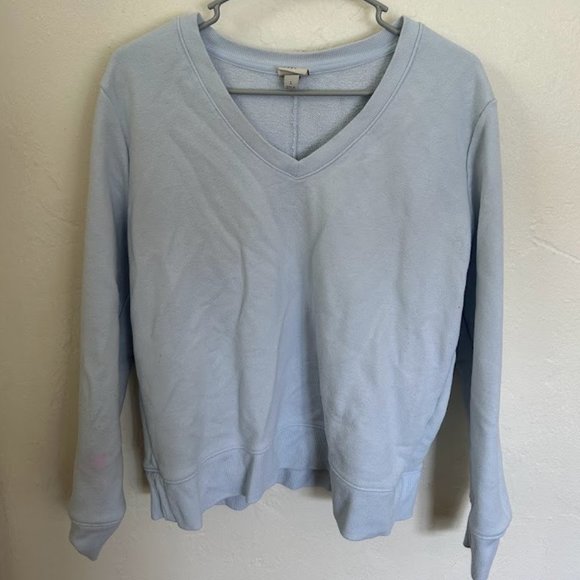 Light Blue V-Neck Sweater - Picture 1 of 2